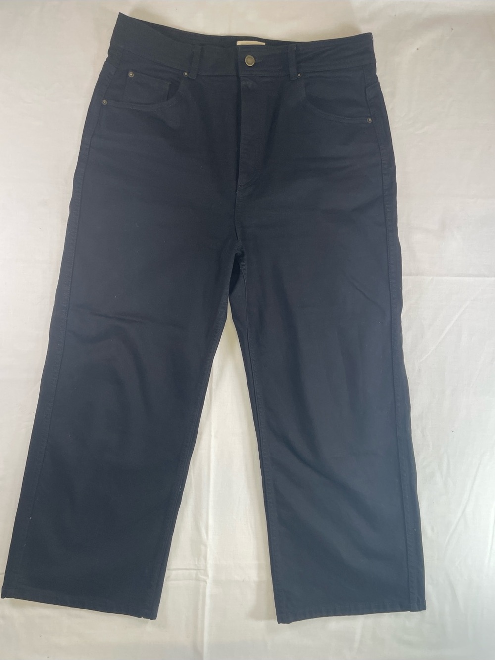 Sézane Le Crop high-waisted, wide-leg cropped jeans 44